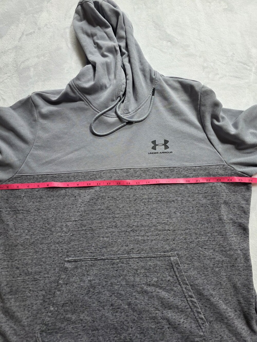 Under Armour Men's 2XL Tall XXLT Gray Short Sleeve Hoodie Pullover - Picture 4 of 5